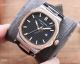 AAA Quality Patek Philippe Nautilus Watch in Rose Gold Blue Leather Strap 45mm (2)_th.jpg